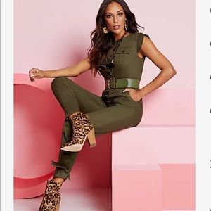 NWT New York & Co. Khaki Green Jumpsuit, XS